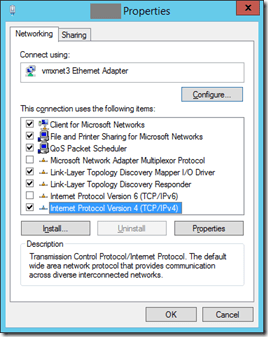 5 VM Net X Properties - IPv4