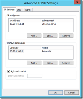 7 VM Net X Properties - IPv4 - Properties - Advanced