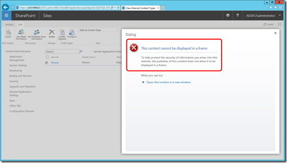 1a Create--Upgrade Profile Page - Dialog - This content cannot be displayed in a frame